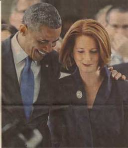 Prime Minister Julia Gillard with President Obama