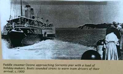 Steamers came on the day trip from Melbourne.